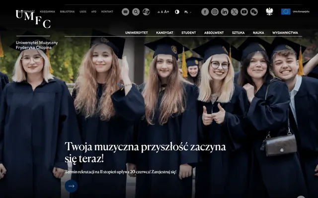 University website — Fryderyk Chopin University of Music in Warsaw