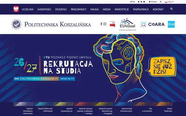 University website — Koszalin University of Technology