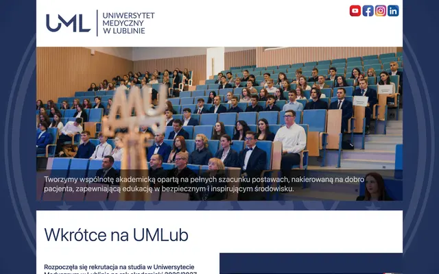 University website — Medical University of Lublin