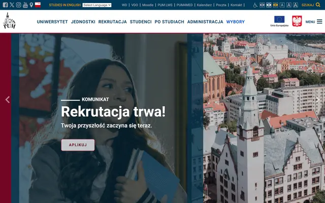 University website — Pomeranian Medical University in Szczecin