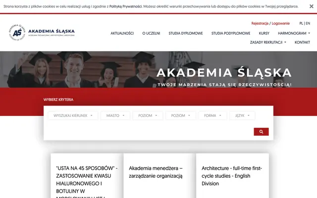 Application system — Silesian Academy