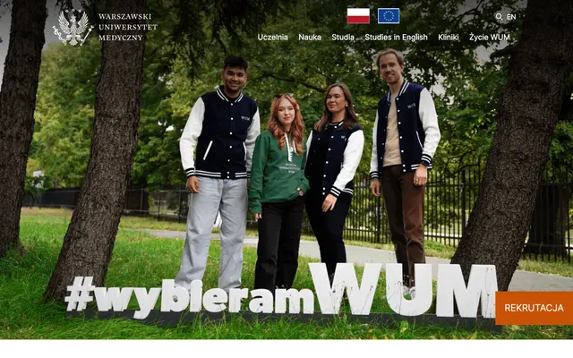 University website — Medical University of Warsaw