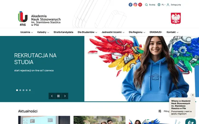 University website — Stanislaw Staszic University of Applied Sciences in Pila