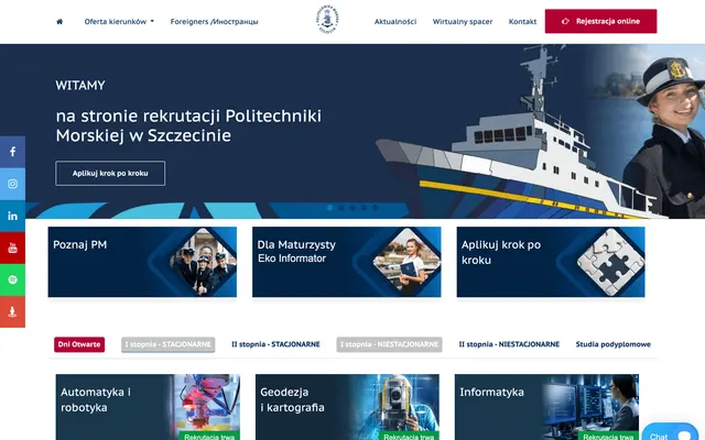 Application system — Maritime University of Szczecin