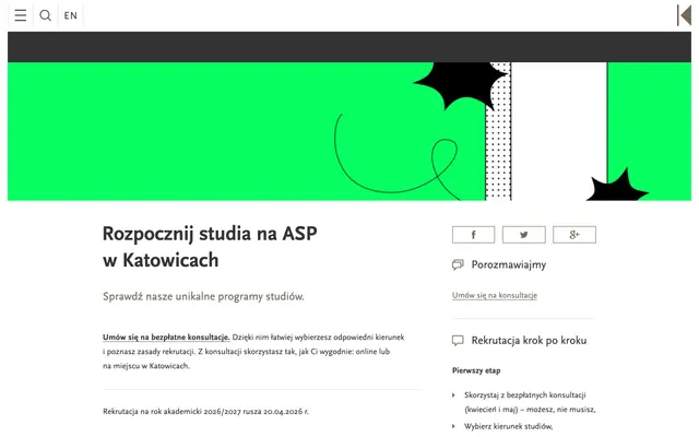 Application system — Academy of Fine Arts in Katowice