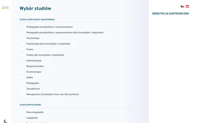Application system — Varsovia University of Business and Applied Sciences