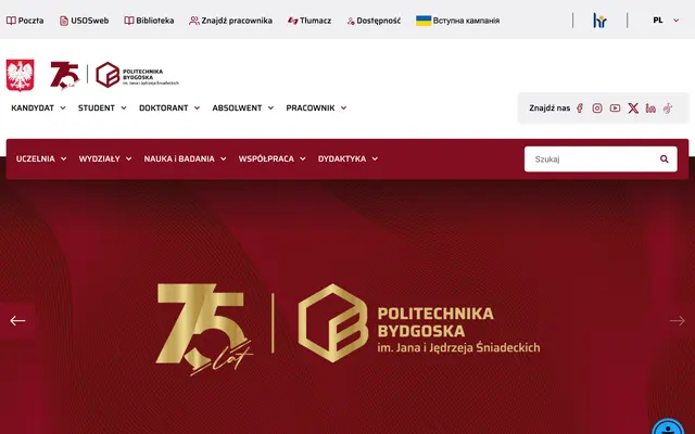 University website — Bydgoszcz University of Science and Technology