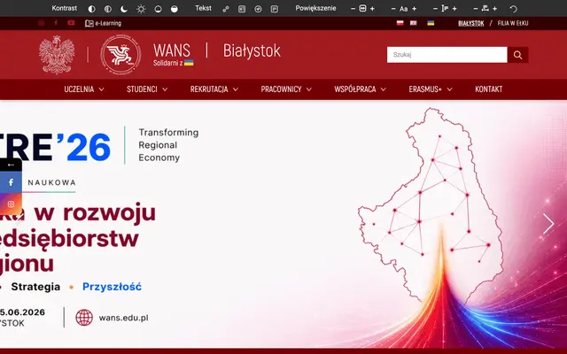 University website — East European University of Applied Sciences in Bialystok