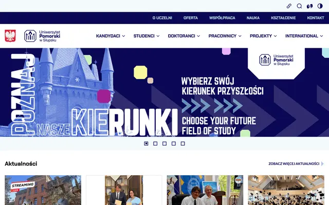 University website — Pomeranian University in Slupsk